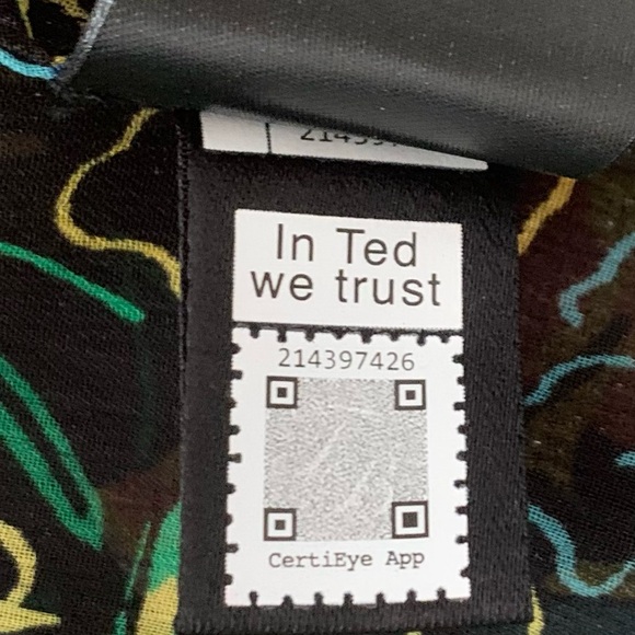 Ted Baker Carita Multi-Colour Floral Ruffle Sleeve Blouse, Size 12 - Picture 15 of 16